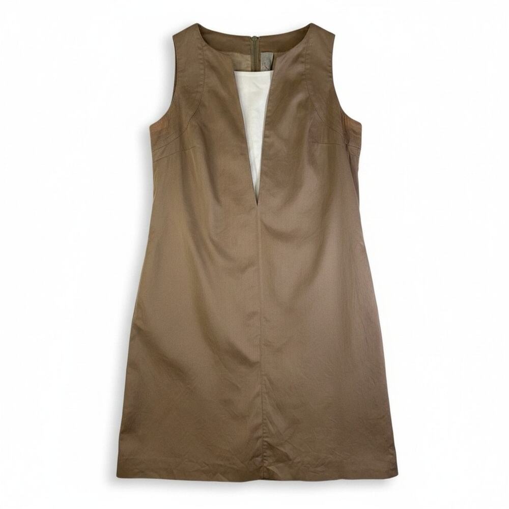 Punch Womens Sleeveless Mini Dress Tan Brown 4 Neutral Career USA Fairy Grunge